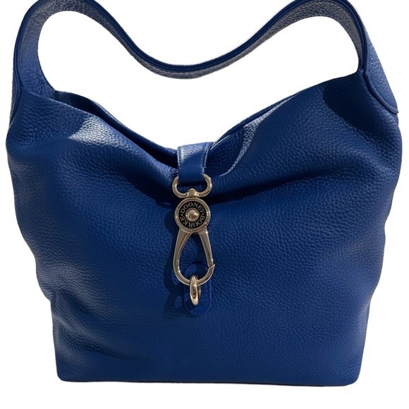 Dooney & Bourke | Marine Logo Lock Sac Leather Hobo-Never Used-Like New Cond. - Picture 1 of 12
